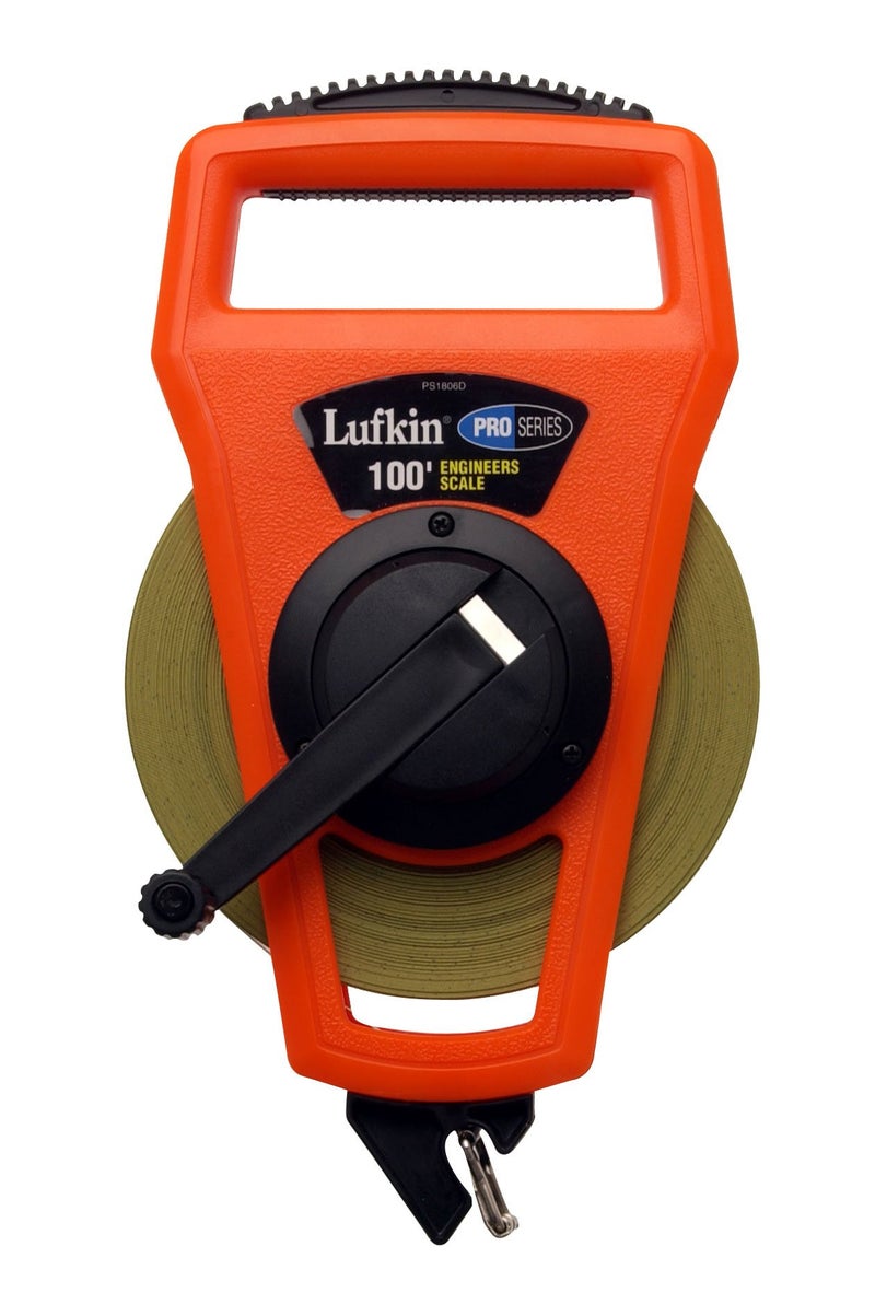 Crescent Lufkin 1/2" x 100' Pro Series Engineer's Ny-Clad Steel Tape Measure - PS1806DN